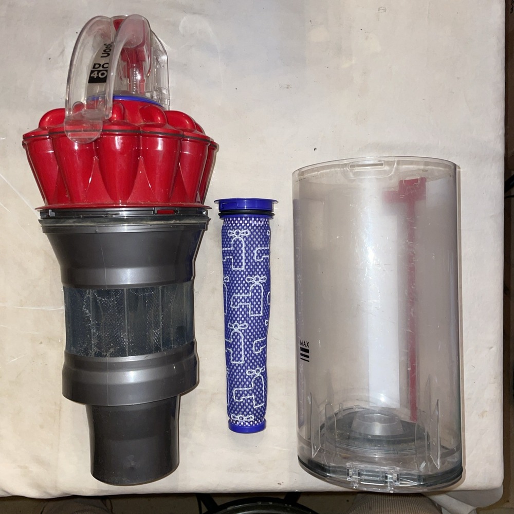 Dyson DC40 UP16 UP19 CANISTER DIRT‎ DUST BIN w/ CYCLONE OEM 966460-10 Red Filter